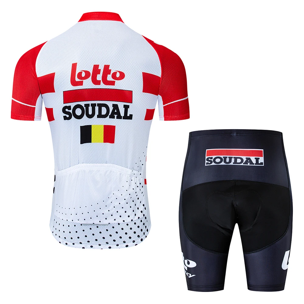 Новинка Pro team lotto soudal красные майки для велоспорта дышащие Ropa Ciclismo MTB с коротким рукавом велосипедная ткань 9D гелевая