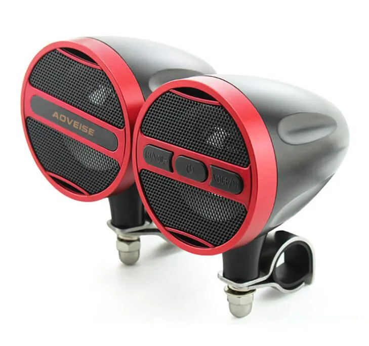 Waterproof Speakers Audio System Car Audio Marine/ATV/Motorcycle/Boat Speakers Black and RedGo