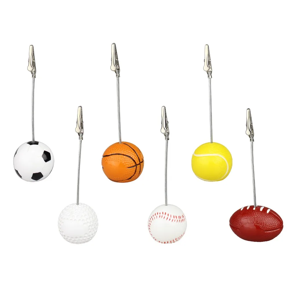 

Game Ball Base Alligator Wire Photo Clip,Memo Clamp,Table Place Card Holder,Sport Event Display,Athletes Favor