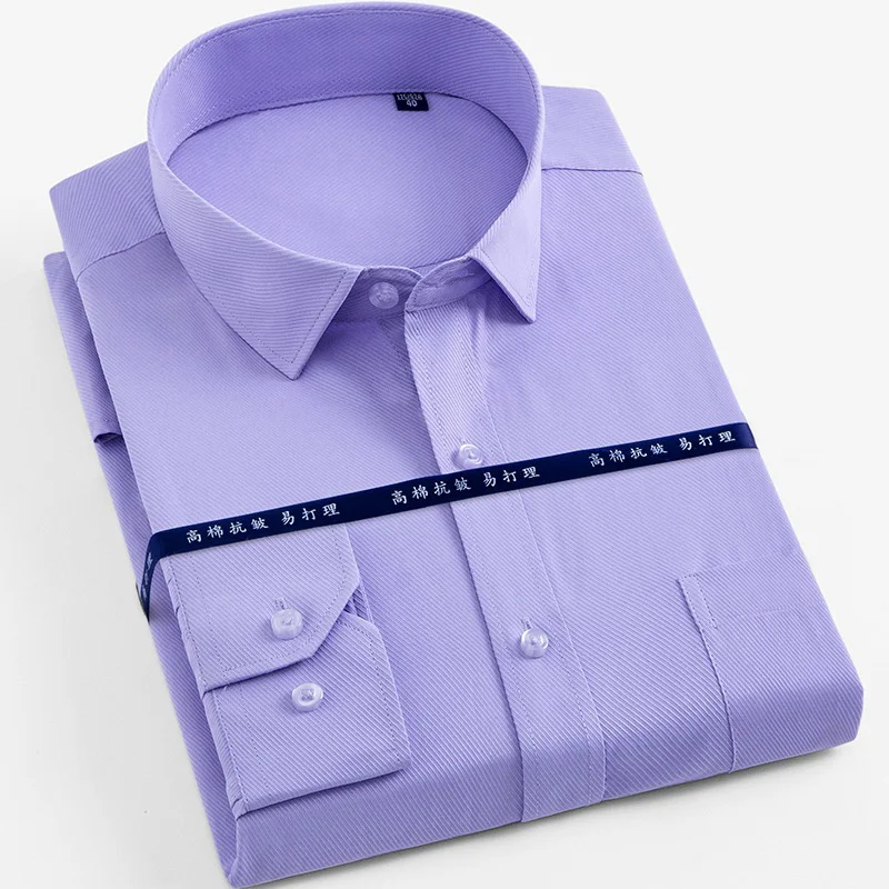 Lang men g, новинка, мужская рубашка в полоску, Мужская одежда, рубашки с длинным рукавом, деловые официальные рубашки, мужские повседневные рубашки, camisa masculina - Цвет: 3012-18