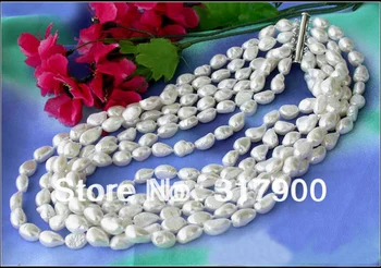 

6ROW 14MM WHITE BAROQUE FW CULTURED PEARL NECKLACE