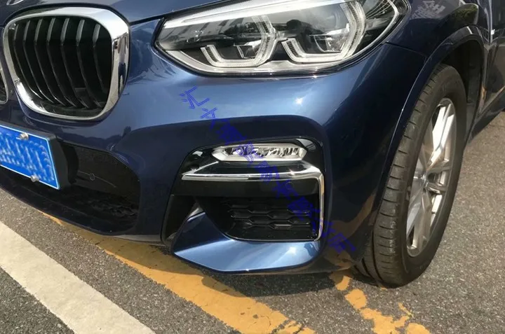Для BMW X3 G01 2018 2019 ABS хромированный передний противотуманный светильник крышка