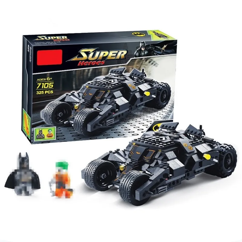 

Super Heroes Batman Race Truck Car Classic Building Blocks Compatible With Legoing Batmobile Set With 2 Figures boys kids toys