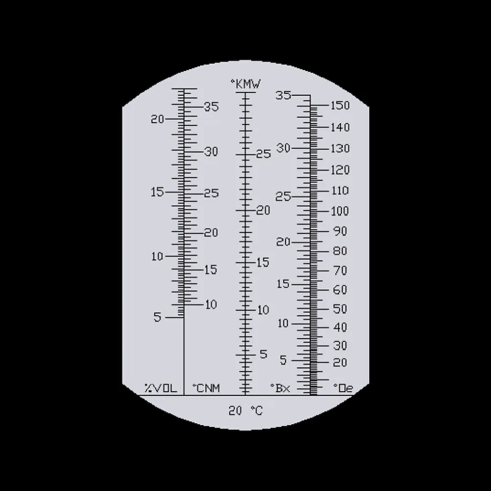 Yieryi Oechsle Brix рефрактометр 5-22% VOL 0~ 35% Brix 0~ 150 Oe Oechsle 0~ 30 KMW рефрактометр вино пиво фруктовый сок варить