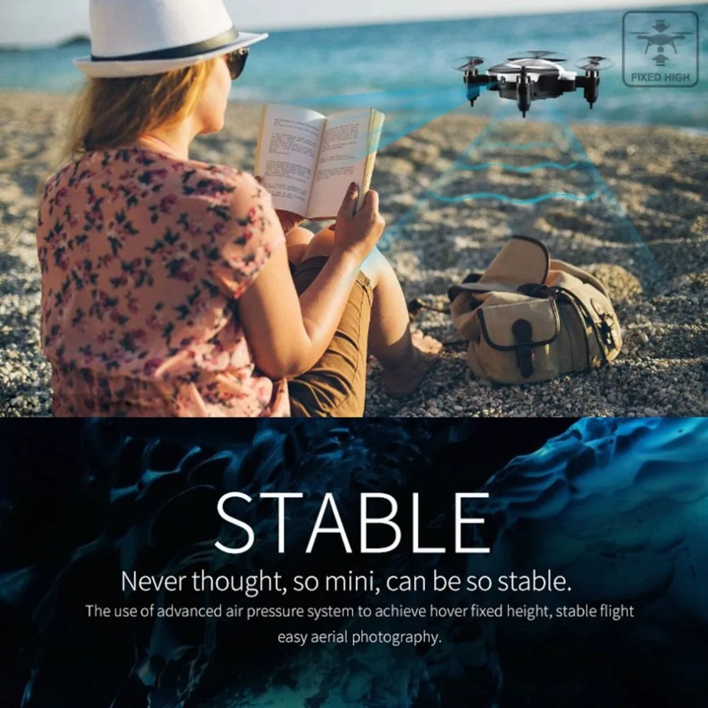 

Mini Folding RC Drone With Wifi FPV Camera Photography Drones Quadrocopter Altitude Hold Headless Mode Helicopter