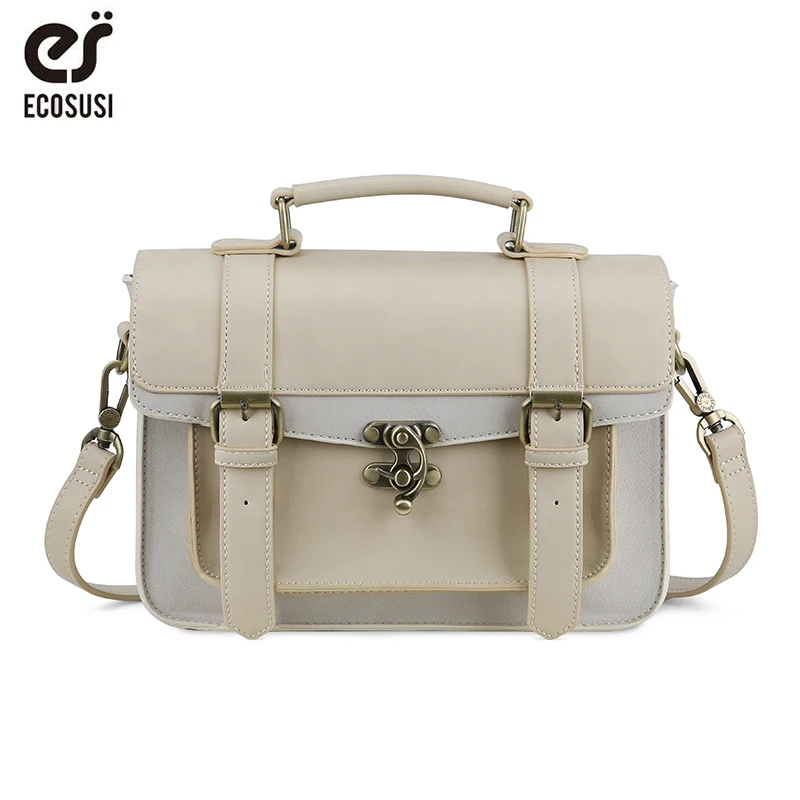 ECOSUSI New Preppy Style Women Briefcase Classic Mori Girl Women