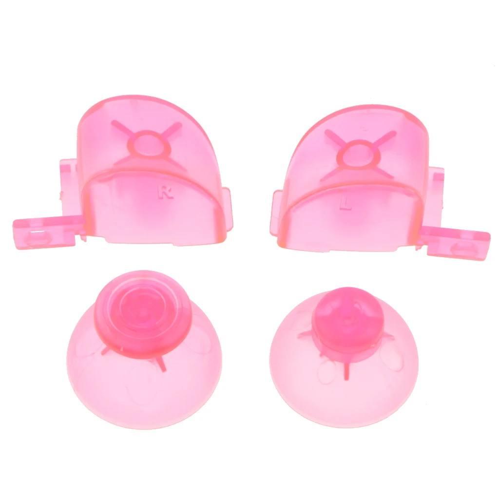 

L R Trigger ABXYZ Buttons Thumbsticks D-PAD Mod Kit For Nintendo NGC Game Console - Pink full buttons kit replacement parts