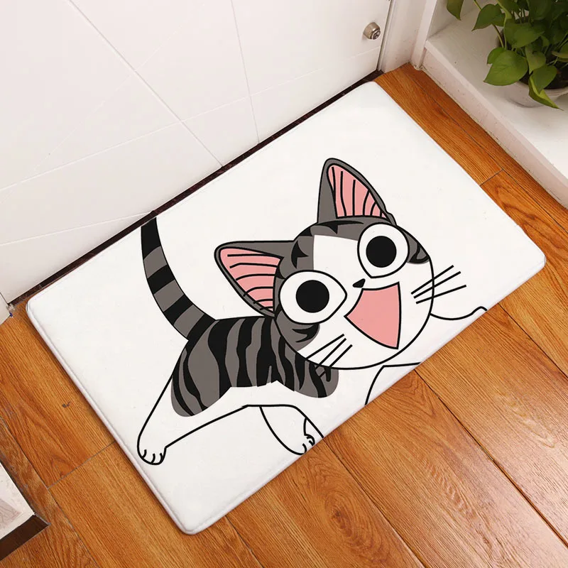 Мягкий коврик для ванной, милый домашний коврик с рисунком кота, коврики для ванной комнаты, коврики для кухни, гостиной, впитывающие Противоскользящие коврики - Цвет: 4