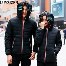 Мужская парка с очками, парка Hombre Invierno, новинка, модная стеганая парка, хлопковое пальто, зимняя куртка, водонепроницаемая, высокое качество, A0