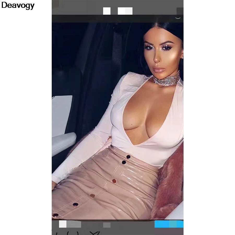 Deavogy 2017 Wholesale New Beige Black Bodycon Stretch Crose Women Evening Party Bandage Skirts | Женская одежда