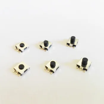 

200pcs/lot SMD 5pin 6*6*2.5/2.7/3.1/3.4/3.7/4.3/5 MM Tactile Push Button Tact Switches 6x6 mm Black Color