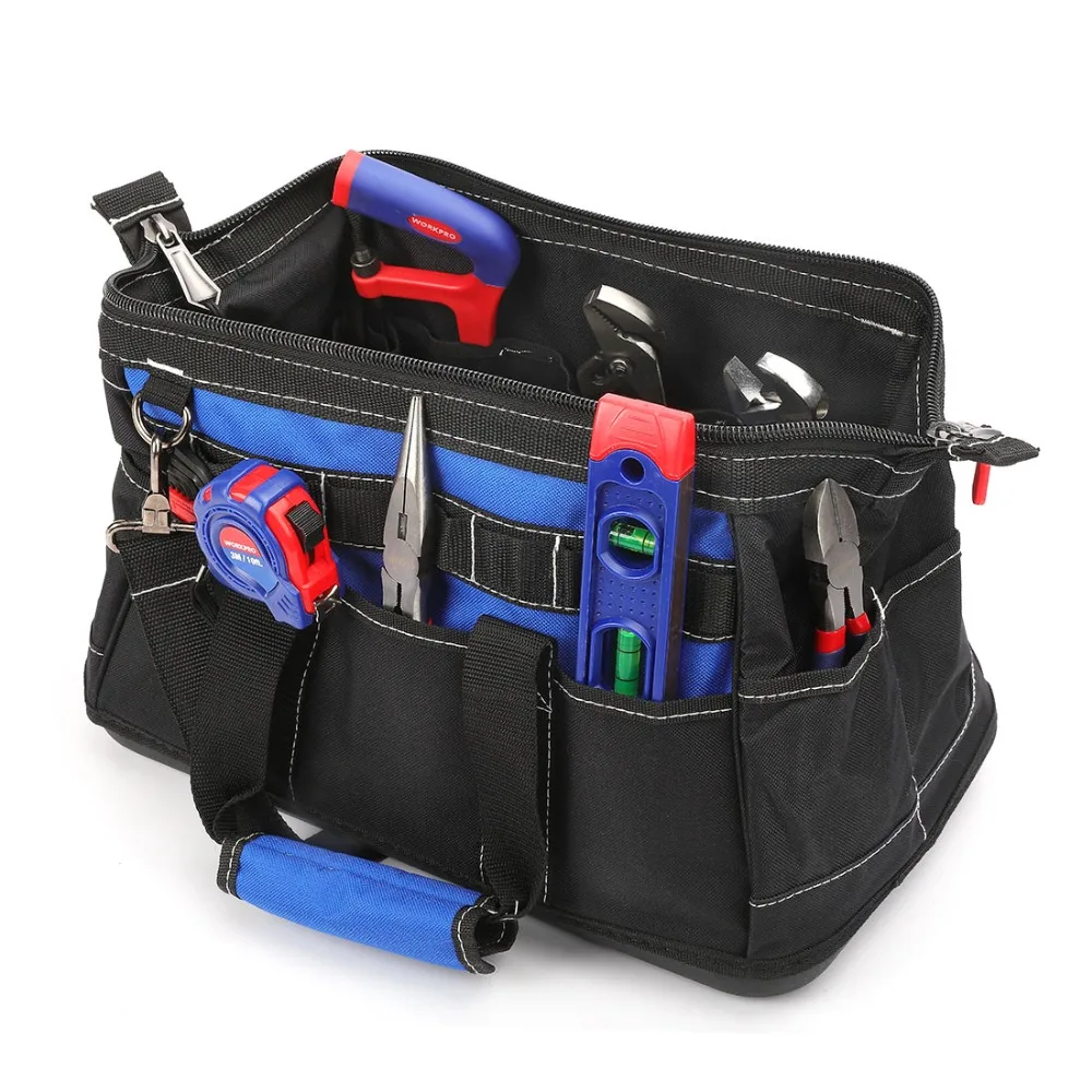 mobile tool chest WORKPRO New Tool Bags 16-Inch/40.6cm Waterproof Travel Bags Men Crossbody Bag Tool Storage Bags with Waterproof Base best tool backpack