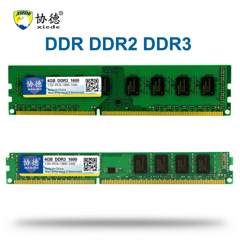 Xiede DDR 1 2 3 DDR1 DDR2 DDR3 512 МБ 1 Гб 2 Гб 4 ГБ 8 ГБ 16 ГБ компьютер настольный ПК ram модуль памяти PC PC2 PC3 1600 МГц 800 МГц 400 МГц