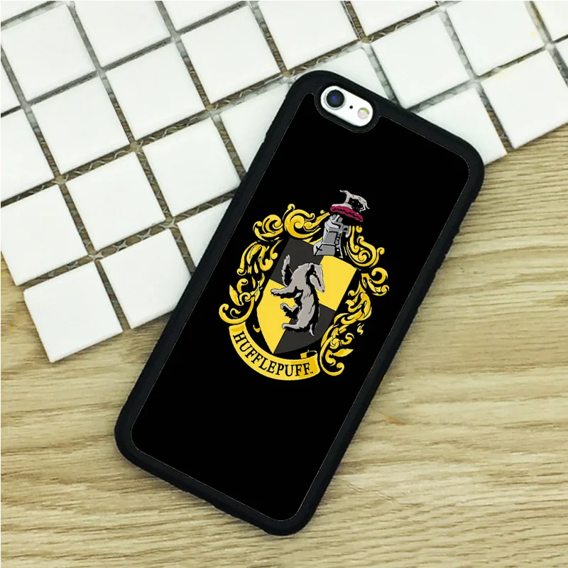 

Soft TPU Phone Cases For iPhone 6 6S 7 Plus 5 5S 5C SE 4 4S ipod touch 4 5 6 Cover Shell Harry Potter Hufflepuff Style Printed