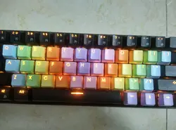 Радуга 37 PBT keycap топ с принтом с подсветкой, полупрозрачный keycap OEM для механической клавиатуры