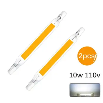 

R7S LED 118mm 78mm COB Lamp Bulb Glass Tube Spotlight 5W 10W Replace Halogen Lamp Light AC 220V 230V R7S