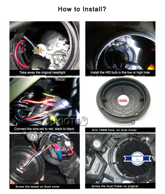 SUKIOTO 55W AC HID Xenon Canbus Kit EMC No Error HB3 HB4 5000k D2H 6000k 8000k Deep Blue H7 4300k H11 3000K xenon hid kit lights
