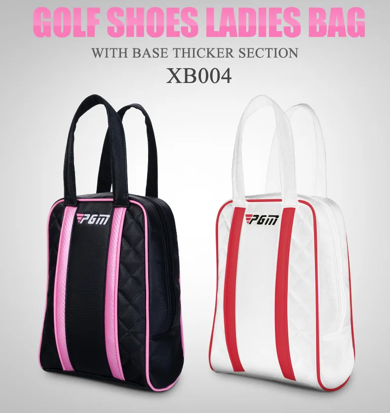 PGM Golf Shoes Bag For Women Waterproof PU Leather High Capacity Durable Soild Golf Bag can be put into 44 size shoes BG134 PGM Golf Shoes Bag For Women Waterproof PU Leather High Capacity Durable Soild Golf Bag can be put into 44 size shoes BG134