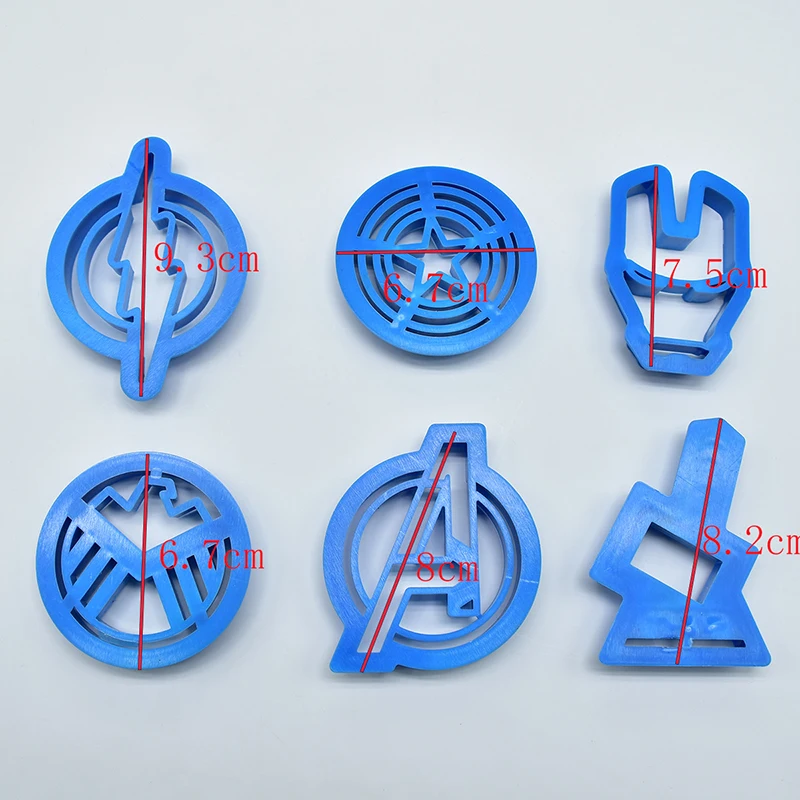 6PcsSet Sugar Cookie Cutter Molds Super Hero Series Cutting Dies Fondant Printing Die Cutting Biscuit Mold Cake Decoration Tool2