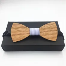 Модные галстук-бабочка DIY Мужская Высокая grdade Oak деревянный галстук-бабочка, Европа и Америка Популярные поделки из дерева галстук-бабочка Gravatas связей для мужчин