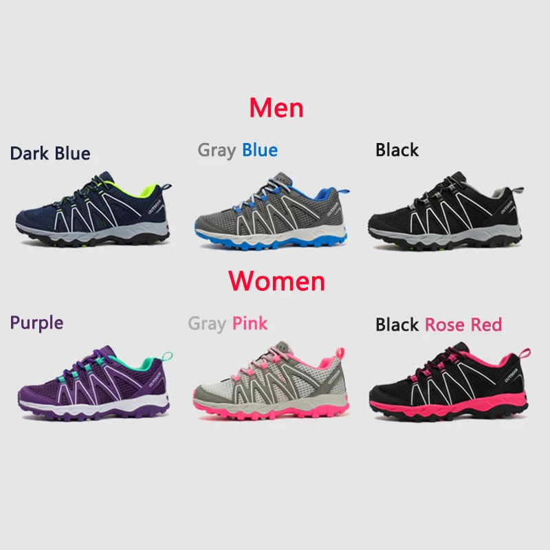 في الهواء الطلق المشي الرياضية أحذية ماء للنساء الرجال تنفس أحذية مائية بالشبكة التخميد رياضية المنبع تسلق أحذية الدانتيل