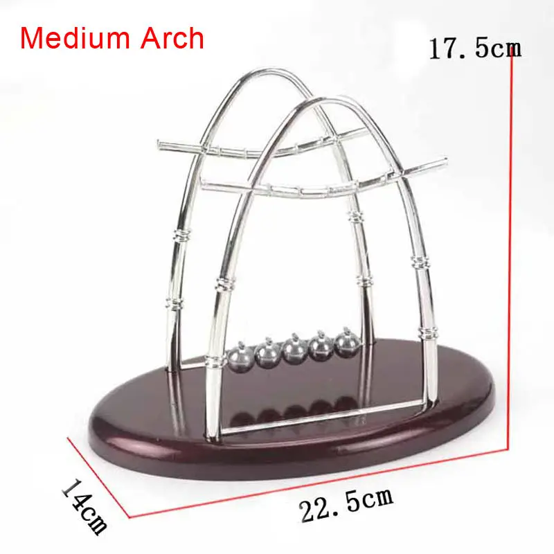 Early Fun Development Educational Toy Gift Newtons Cradle Steel Bumper Balance Ball Physics Science Pendulum For Desk Decor U3 