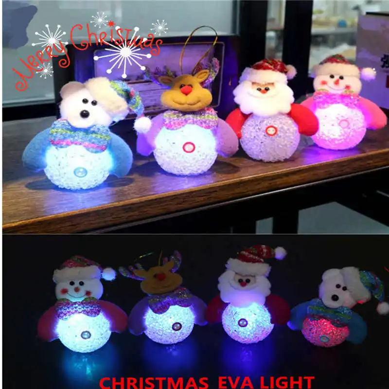 Stylish Christmas Decoration Glow With Lamp Snow Small Light Crystal Snowman ideal for Christmas trees decoration #2n8 (1)