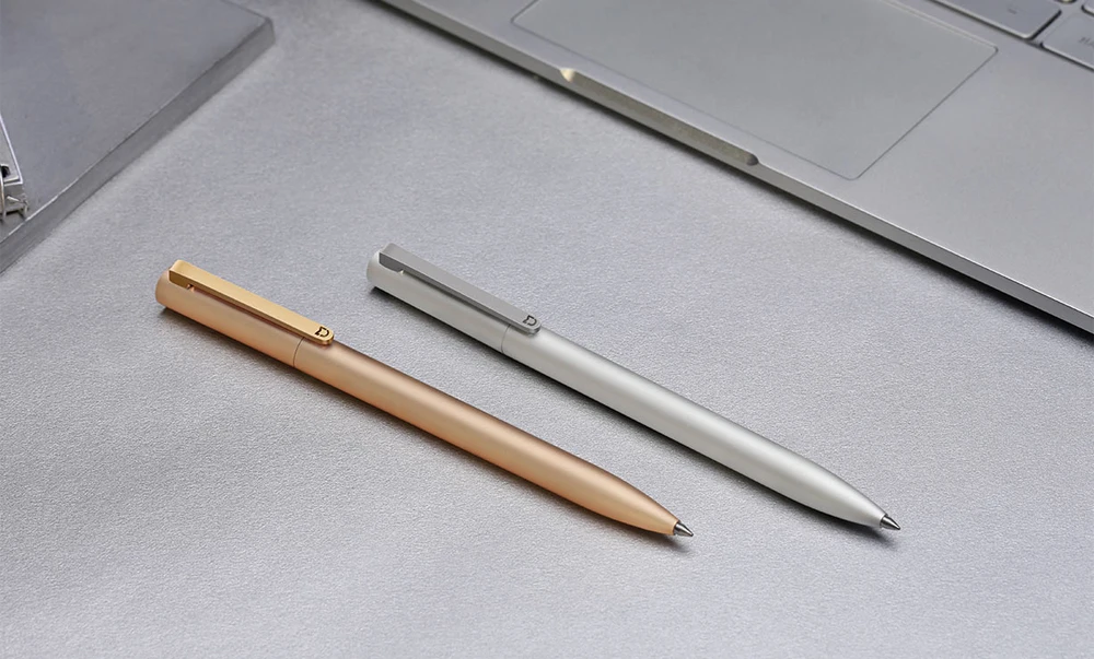 2 цвета,, Xiao mi jia, металлические ручки, гладкие, швейцарские, сменные, 0,5 мм, ручки для подписи, mi, ручки из алюминиевого сплава