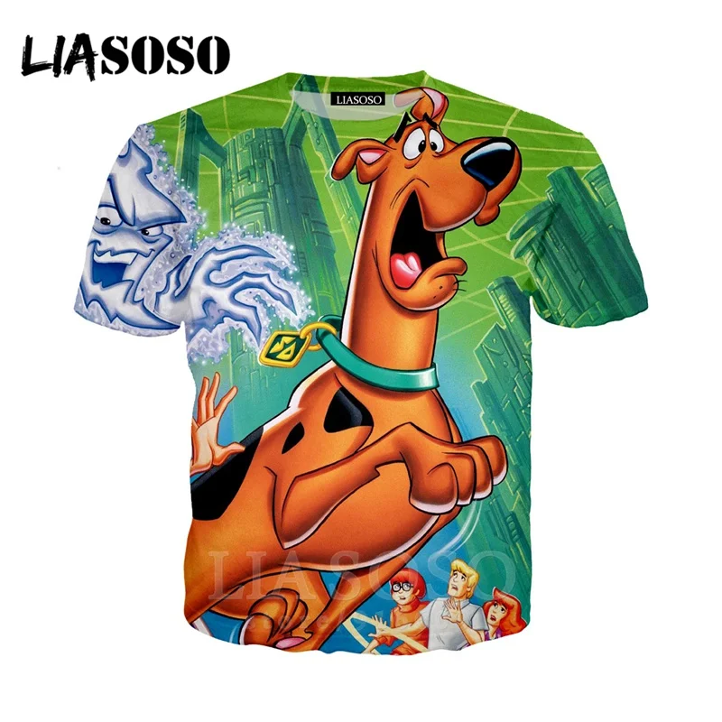 Футболка 3D Мужская/женская одежда doo Модный Топ Детская уличная Scooby Harajuku рубашки