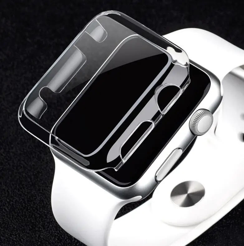 

For Apple Watch Series 1 2 3 For 38mm/42mmLuxury Crystal Ultra Thin Hard PC Plastic Transparent Clear Transparent Case Cover