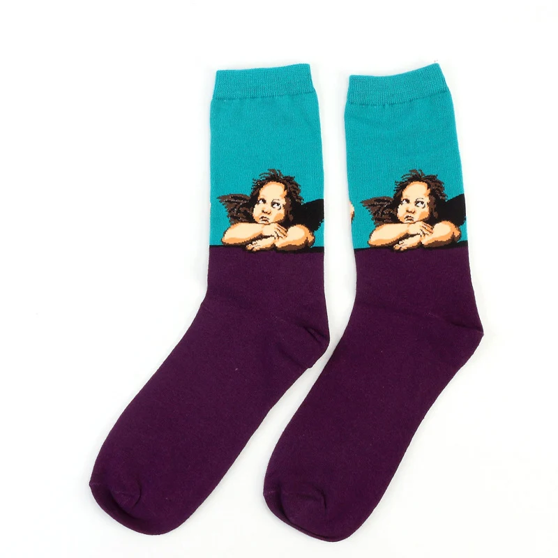 Autumn Winter Retro Van Gogh Art-Inspired Women's Socks