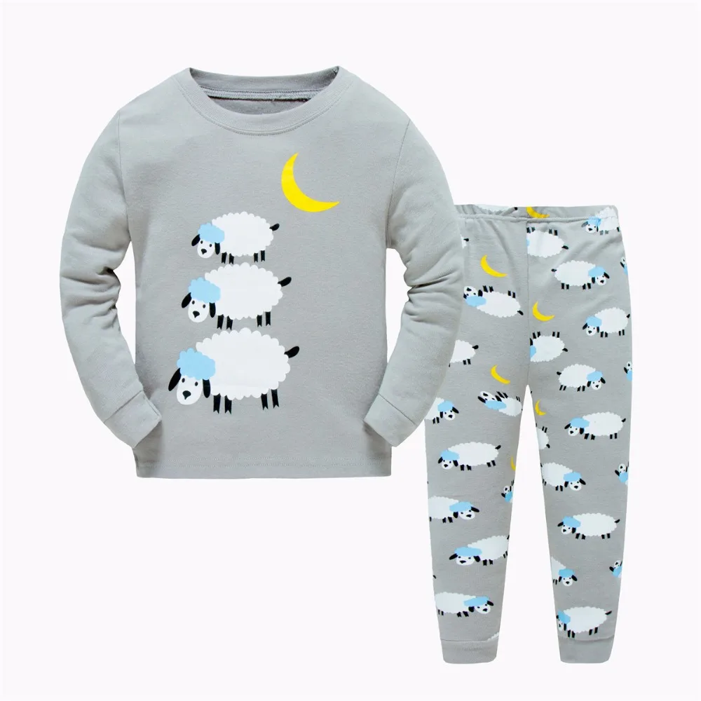 New arrival Sheep Pattern Girls Sleepwear Boys Spring Outfit Kids Winter Pajamas sets quality