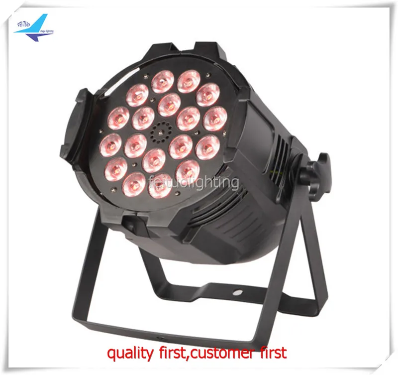 

10pcs/lot LED par can RGBWA 5IN1 party Stage Lighting 18x15w Aluminum Case Sound Active LED Par stage Equipment for disco light