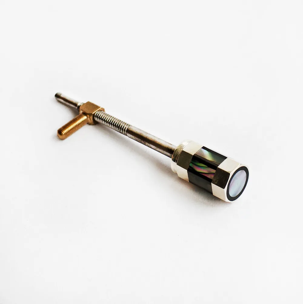 

CELLO Master Level Sterling Silver Ebony Button Abalone Slide Mounted for Bow Frog FPS012