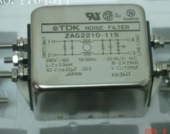 

[BELLA] Original authentic TDK filter 10A EMC ZAG2210-11S power filter inventory --2pcs/lot