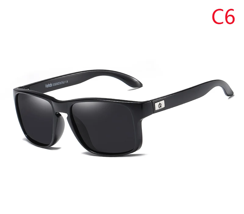 VIAHDA Polarized Sunglasses For Men Driving Fashion Brand Desinger Sun Glasses For Men Women Square Mirror - Цвет линз: C6