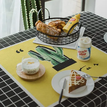 

Modern simple table cloth rectangular cup mattress towel round tablecloth cotton and linen small tablecloth