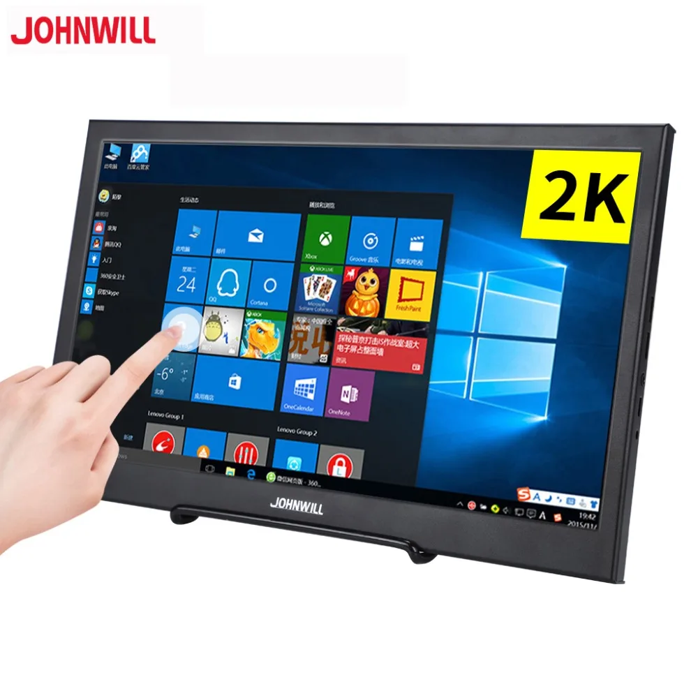 10 1 Ultralight HD LCD Portable Monitor 2K Display Touch Screen With
