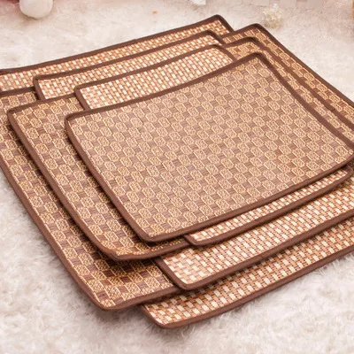 

Pets Summer Breathable Sleeping House Dog Blanket Rectangular Grid Bamboo Mats Keep Cool For Dog Cat Mat Bed