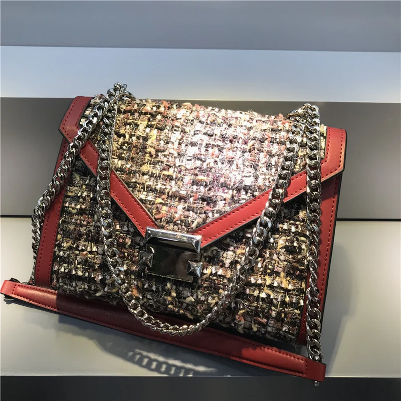 

Luxury Handbags Women Bags Designer 2008 New Flipped Envelope Fashion Fabric with Cowhide Slant Sweet Lady Leisure Bag