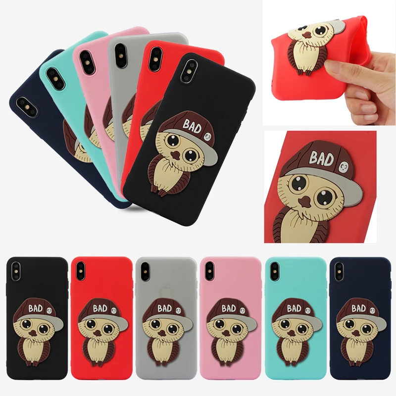 

Luxury Anti-scratch Owl Patch Style Phone Soft TPU Silicone Cover Case Shell Coque Capa Fundas for Apple iPhone X XS MAX XR