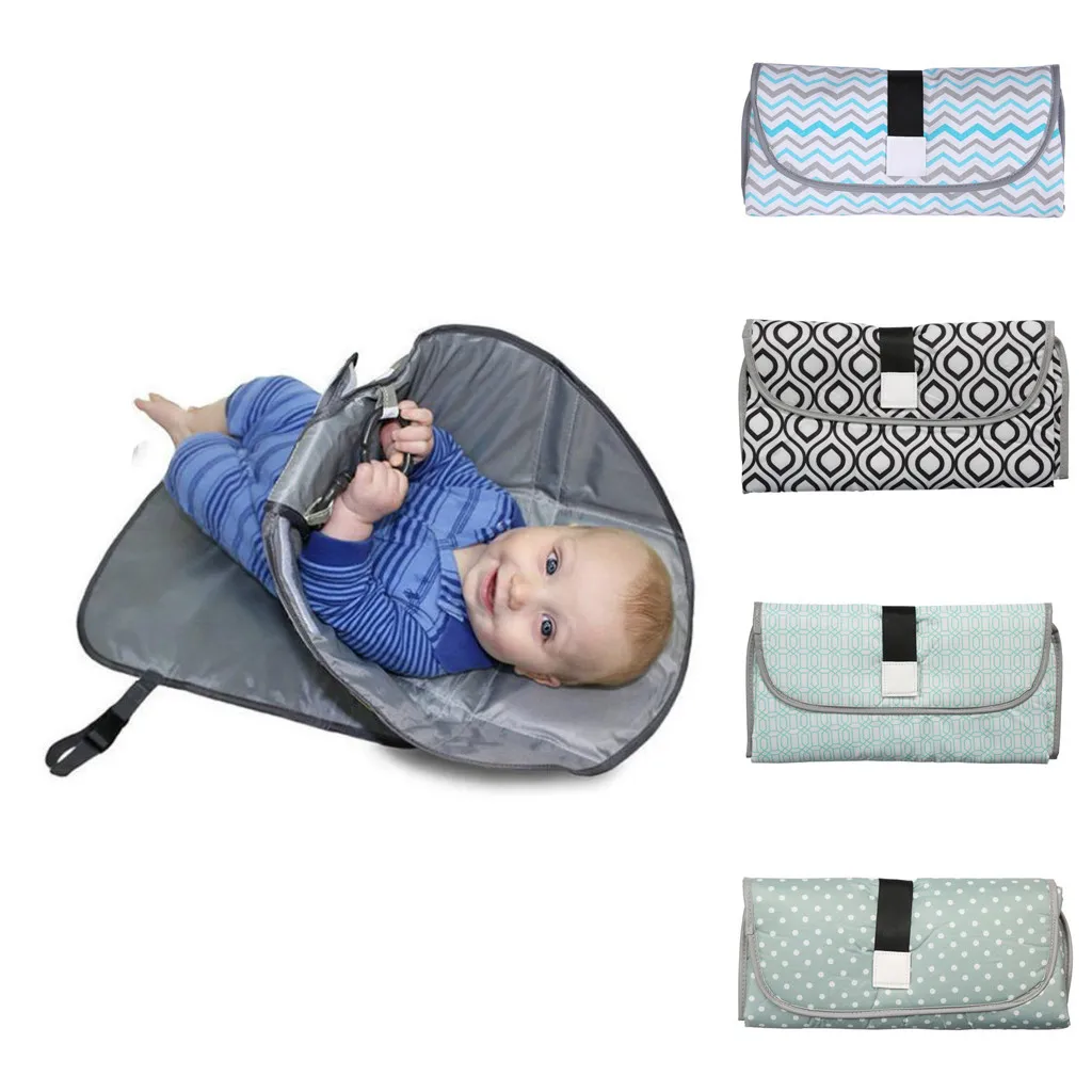 Newborns Foldable Waterproof Baby Diaper Changing Mat Portable Changing Pad Compact Travel Nappy