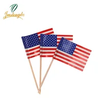 1000Pcs America Cupcake Toothpick for National Day Food Decoration Recyclable Handling Environmental Toothpick