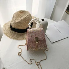 Расшитая блестками жемчужная сумка на плечо женская модная сумка-клатч с цепочкой сумка-мессенджер женская сумка с пряжкой сумки с кисточкой bolsas