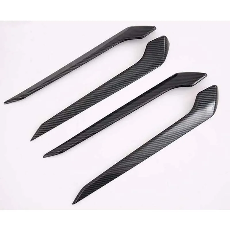 

ABS Interior Carbon Fiber Style Side Inner Door Decorative Cover Trim Car Sticker Fit For Toyota RAV4 2019 Car Accessories 4Pcs