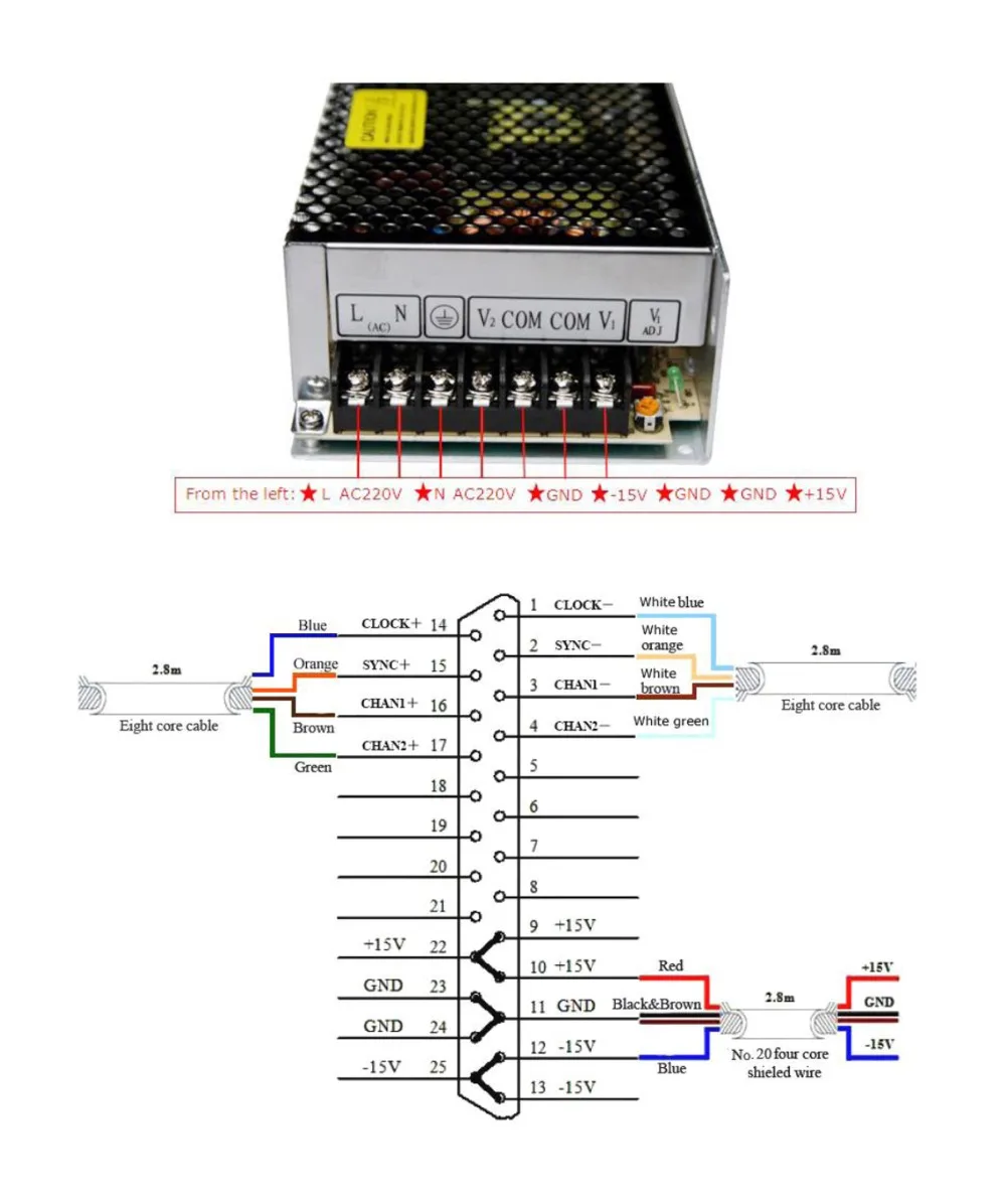 Импульсный лазерный блок питания для Galvo сканирующая головка DC 15 V 2A гальванометр волоконно-лазерные запчасти для маркировочной машины оптом