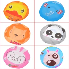 Прочный водонепроницаемый унисекс симпатичный мультяшный дизайн ПВХ повязка на голову шапочка для душа