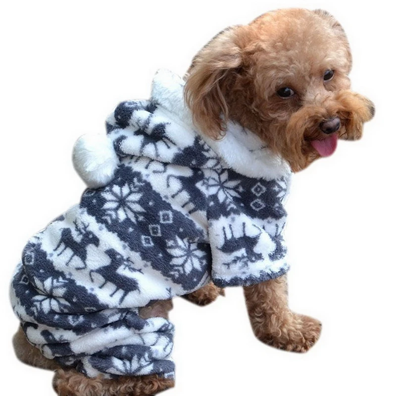 Siberia Winter Warm Dog Clothes Snowflake pet dog costume Chihuahua