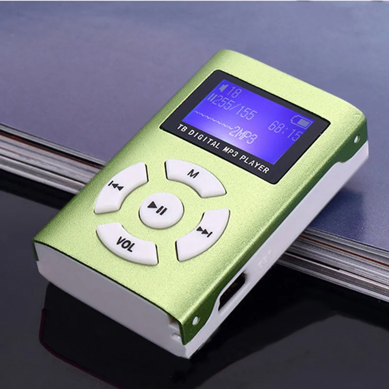 Портативный mp3-плеер мини с ЖК-экраном Клип MP3-плеер для занятий спортом 3,5 мм MP3 Поддержка Micro TF/SD слот для карт оптом
