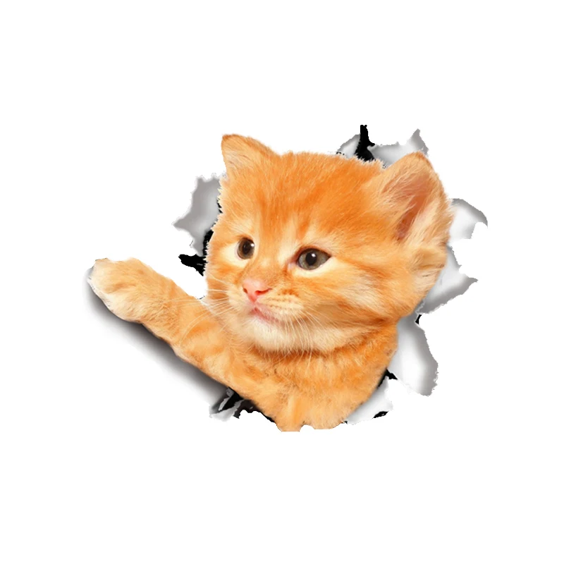 3D котенок щенок стикер на стену Наклейка художественные обои Туалет